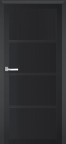 interiérové dveře slim 01 plné - černé