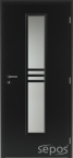 interiérové dveře stripe laminované premium - šedá grafit 
