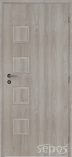 interiérové dveře giga kašírované - dub stříbrný - šedý 
