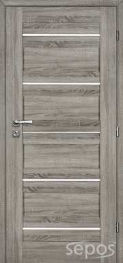 interiérové dveře evia 3 kašírované - dub stříbrný - šedý
