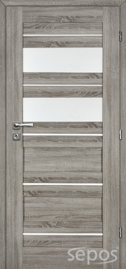 interiérové dveře evia 5 kašírované - dub stříbrný - šedý