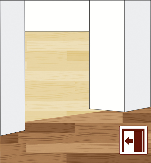 Správné napojení podlah pro posuvné dveře do pouzdra
